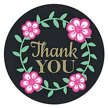Наклейки ∅-40 мм (50 шт.) "Thank you" (7)