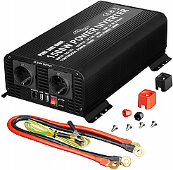 Інвертор 12 220 з чистою синусоїдою Tectake 1500w (Німеччина)