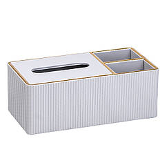 Серветниця на стіл із двома додатковими відділеннями серветниця для кафе прямокутна Lugi