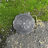 Металева пряжка для ременя bb24 Vegvizir на чоловічий ремінь Нейзельбер