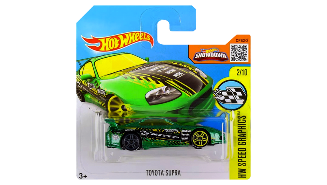 Машинка Базовая Hot Wheels Toyota Supra Speed Graphics 1:64 DHR73