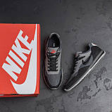 Літні кросівки найк чоловічі літні, текстильні дихаючі кросівки nike сітка *N7 ч/сір сітка*, фото 6
