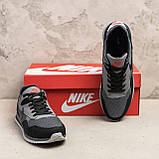 Літні кросівки найк чоловічі літні, текстильні дихаючі кросівки nike сітка *N7 ч/сір сітка*, фото 7