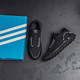 Кросівки Adidas чоловічі літні, текстильні дихаючі кросівки сітка *AL чорн сітка*, фото 5
