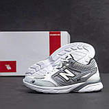 Кросівки New Balance літні білі, чоловічі літні сітка текстильні кросівки дихаючі *NB5 б.сет*, фото 5