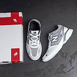 Кросівки New Balance літні білі, чоловічі літні сітка текстильні кросівки дихаючі *NB5 б.сет*, фото 8