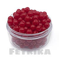 Намистини червоні перли 8 мм
