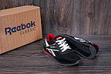 Літні повсякденні кросівки, що дихають Reebok чоловічі сітка чорні *103 black сетка*, фото 4