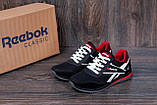 Літні повсякденні кросівки, що дихають Reebok чоловічі сітка чорні *103 black сетка*, фото 6