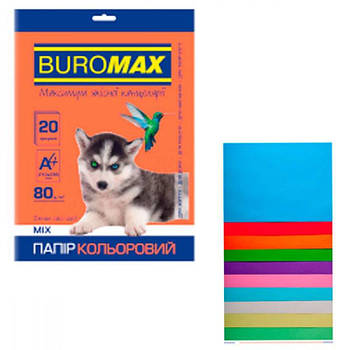 Папір EUROMAX А4 80г/м2 (2х10/20л) BM2721620-99 Pastel+Intensiv 639659 G-Rich
