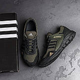 Кросівки дихаючі чоловічі Adidas літні сітки, повсякденні кросівки хакі *А3 хакі N сітка*, фото 7