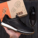 Кросівки дихаючі перфорація чоловічі літні, повсякденні кросівки з перфорованої шкіри *e-08 чер.перф*, фото 2