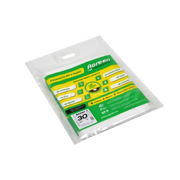 Агроволокно біле Agreen, пакет, щільність 30г/м.кв, ширина 3,2м, довжина 5м (Агроволокно), фото 1