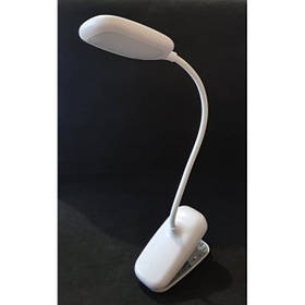 Настільна лампа 18239 з акумулятором та прищіпкою, біла (Лампи, лампочки)