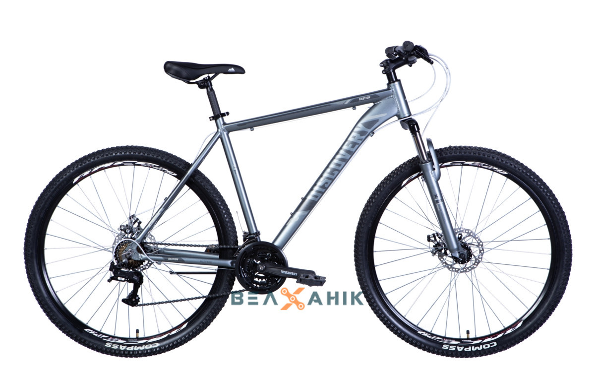 Велосипед 29" Discovery BASTION AM DD (рама 21") сіро-чорний мат