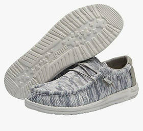 Літні чоловічі топсайдери Hey Dude Wally Sox Men's Arctic Camo Casual Slip On Оригінал