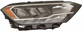 Фара права Volkswagen Jetta 7 18-22 LED TYC мех., жовта вставка