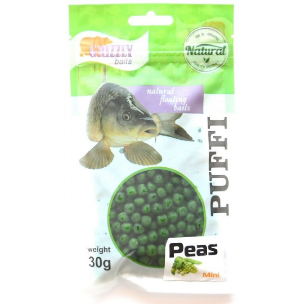 Повітряне тісто Puffi Grizzly Міні, 30г, Горох (Повітряне тісто), фото 1
