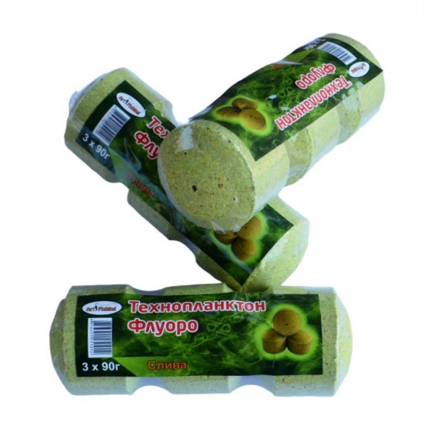 Флуоро технопланктон Art Fishing, 3шт/уп, Слива (Технопланктон), фото 1
