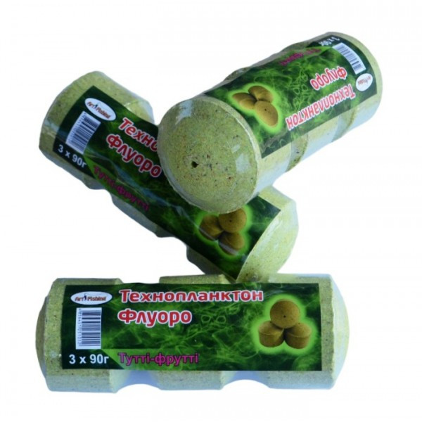 Флуоро технопланктон Art Fishing, 3шт/уп, Туті-Фруті (Технопланктон), фото 1