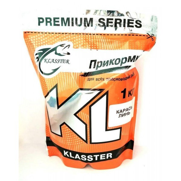 Прикормка Klasster Premium, 1кг, Карась Линь (Прикормки), фото 1