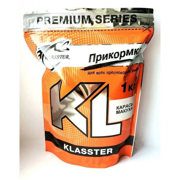 Прикормка Klasster Premium, 1кг, Карась Макуха (Прикормки), фото 1