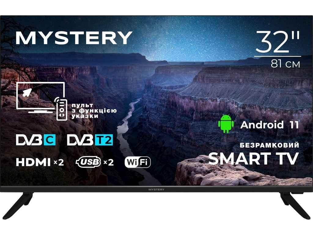 Телевiзор SMART MTV-3230HST2 LED HD/Android 13 (32 ) ТМ Mystery BP