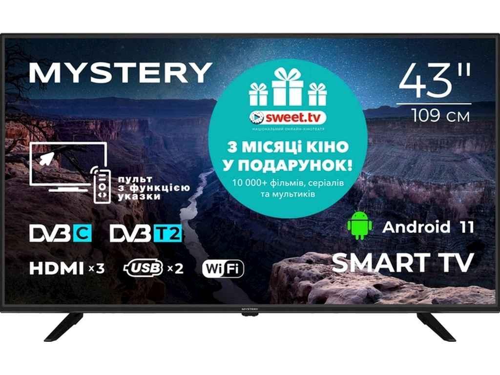 Телевiзор SMART MTV-4350FST2 LED Full HD/Android 13 (43 ) ТМ Mystery BP