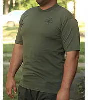 Футболка ЗСУ олива з хрестом 46-60р армійська футболка Олива НГУ тактична футболка хб чоловіча камуфляжна