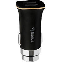 Автомобільний зарядний пристрій Gelius Apollo GP 2USB 3.1 A 15 W Black/зарядка для телефона в авто