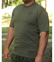 Футболка ЗСУ хакі з хрестом армійським