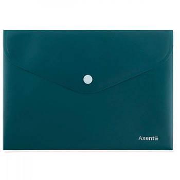 Папка-конверт пластикова А5 Axent 1522-30 Earth colors на зеленій кнопці 639718 G-Rich