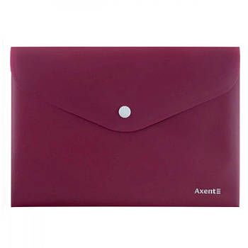 Папка конверт пластикова А5 Axent 1522-31Earth colors на кнопці бордо 639717 G-Rich