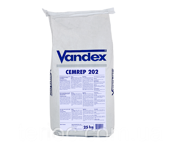 VANDEX CEMREP 202 - Ремонтний розчин, що швидко схоплюється, для ремонту проїжджої частини, 25кг