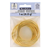 Дріт із пам'яттю Beadalon для браслетів (круглий переріз), 5,1 см, 73 витки, колір золото