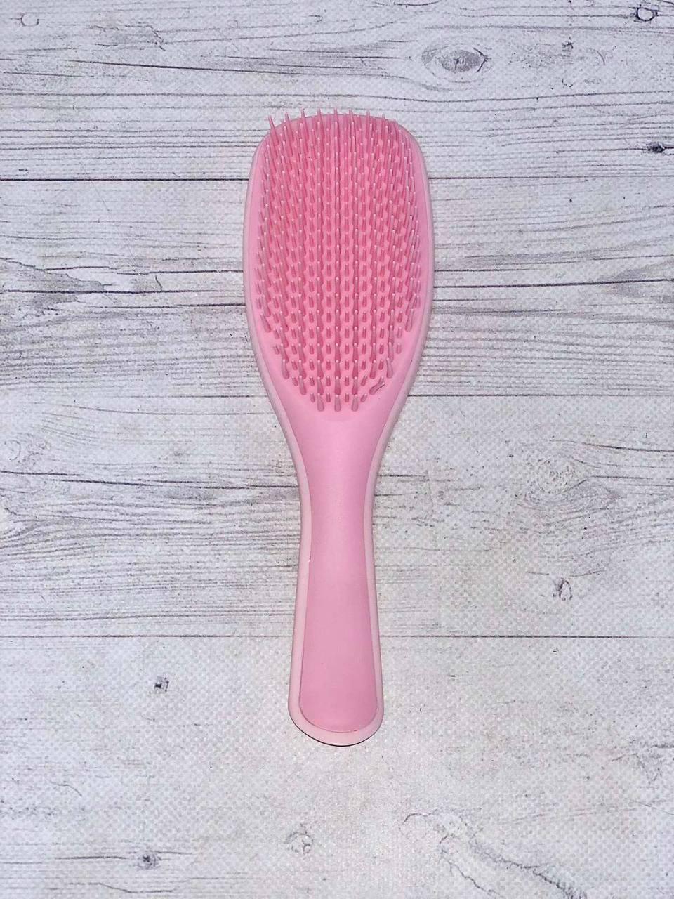 Гребінець масажний для волосся з силіконовими зубчиками 749-6 (Рожева)