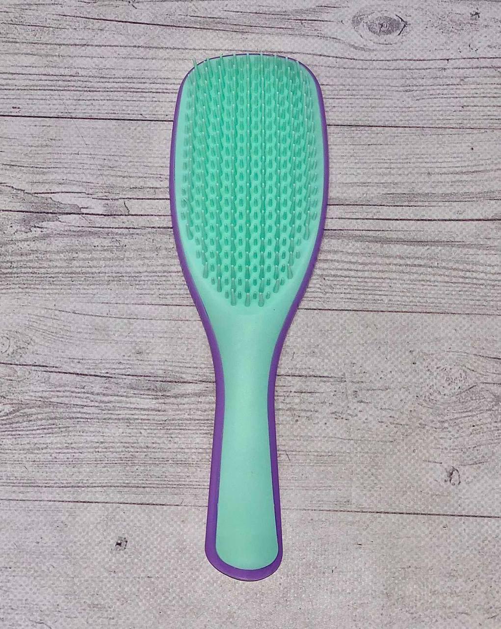Гребінець масажний для волосся з силіконовими зубчиками 749-6 (Зелена)