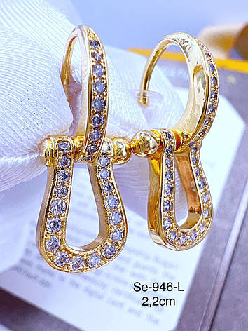 Сережки Stainlees Steel (14-K), фото 1