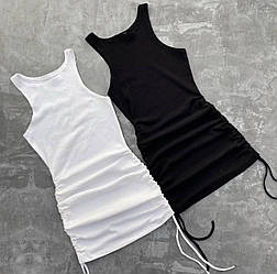 Жіноче плаття ;Квіть: чорний, білий, рожевий, сірий; Розмір: 42-46 (one size) ;