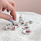 Мініатюра чайний керамічний набір Рожева квітка, фото 2