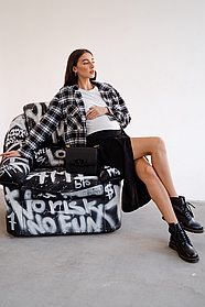 Витончена спідниця для вагітних чорного кольору 42