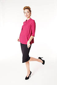 Трикотажна спідниця-олівець для вагітних і годуючих мам чорна 56