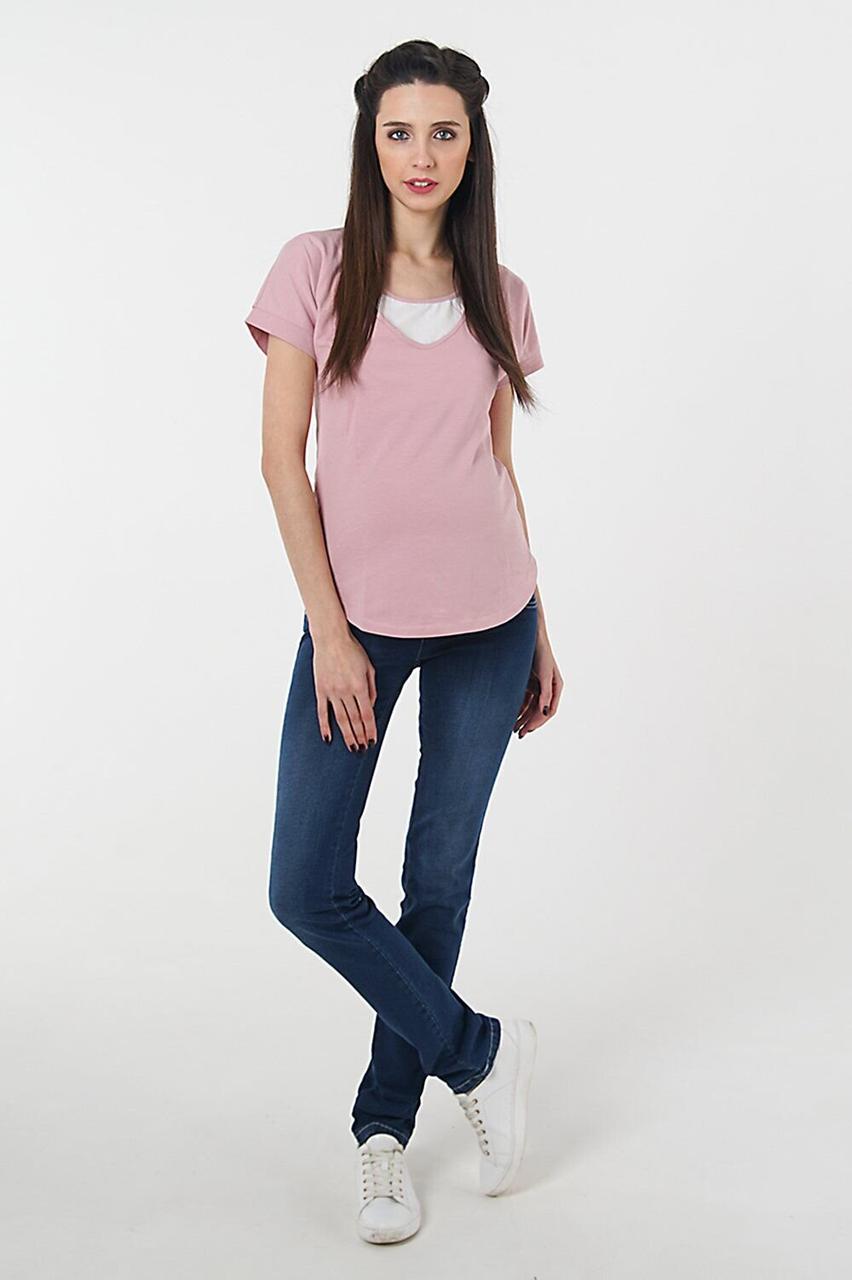 Облягаючі джинси для вагітних та годуючих Slim fit темно-сині 42