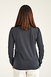 Кофта чорна для вагітних і годуючих мам з секретом для годування трикотажна однотонна 42, фото 3