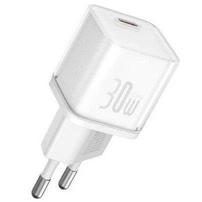 Мережевий Зарядний Пристрій Baseus GaN5S (P10162504213-00) 1Type-C/30W/PD (Білий)