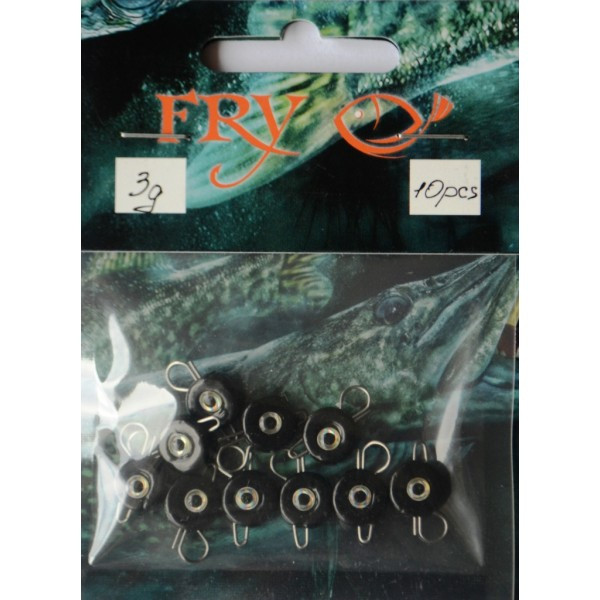 Грузило вухате розбірне Таблетка Ексцентрик, 10шт/уп, Silvereyes Black, 3г (Грузила ексцентрики), фото 1