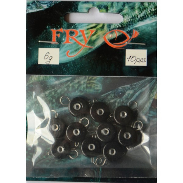 Грузило вухате розбірне Таблетка Ексцентрик, 10шт/уп, Silvereyes Black, 6г (Грузила ексцентрики), фото 1