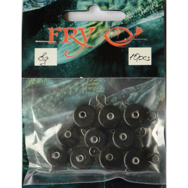 Грузило вухате розбірне Таблетка Ексцентрик, 10шт/уп, Silvereyes Black, 8г (Грузила ексцентрики), фото 1