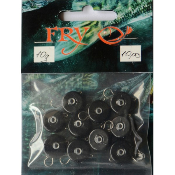 Грузило вухате розбірне Таблетка Ексцентрик, 10шт/уп, Silvereyes Black, 10г (Грузила ексцентрики), фото 1