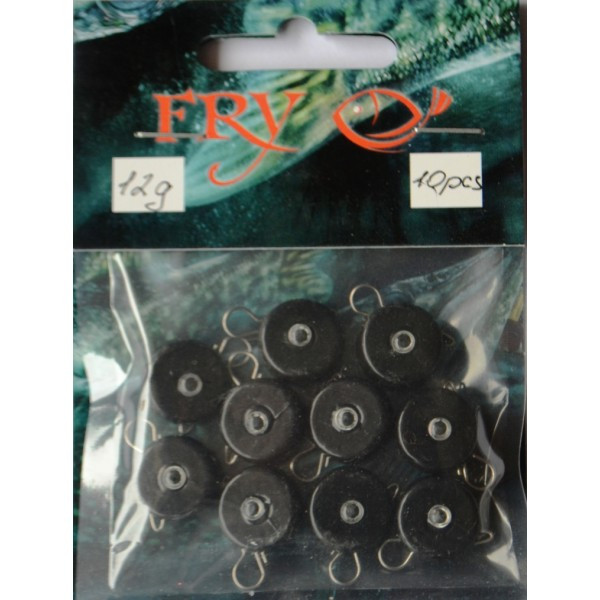 Грузило вухате розбірне Таблетка Ексцентрик, 10шт/уп, Silvereyes Black, 12г (Грузила ексцентрики), фото 1